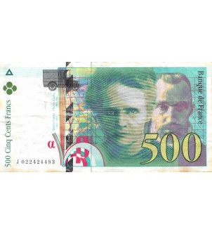 FRANCE, PIERRE ET MARIE CURIE - 500 FRANCS 1994 - SÉRIES VARIÉES - TB 2