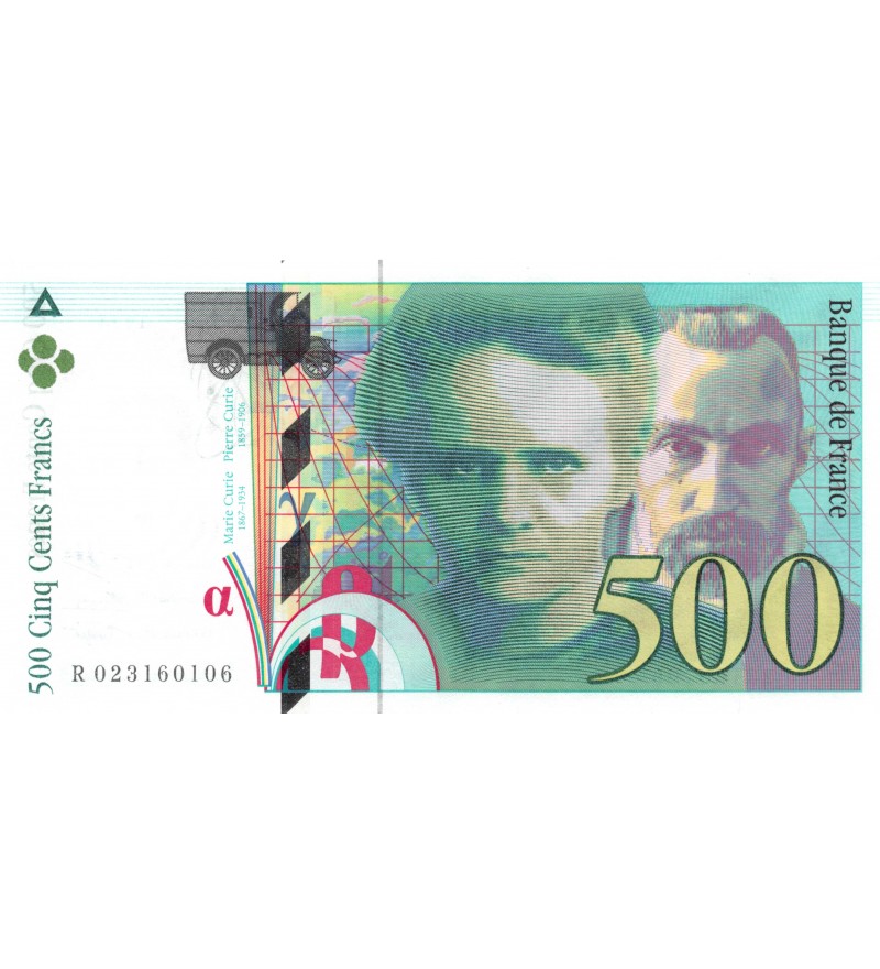 FRANCE, PIERRE ET MARIE CURIE - 500 FRANCS 1994 - SÉRIES R.023 - SPL