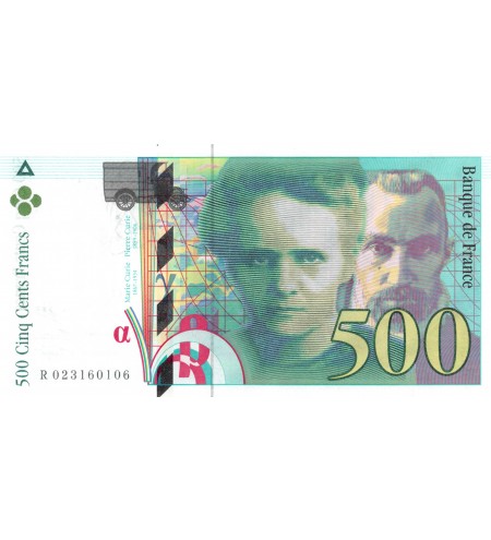 FRANCE, PIERRE ET MARIE CURIE - 500 FRANCS 1994 - SÉRIES R.023 - SPL