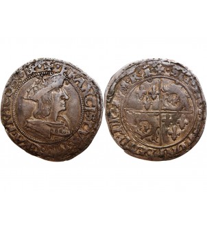 FRANCOIS Ier - TESTON DU DAUPHINE ARGENT ROMANS 2