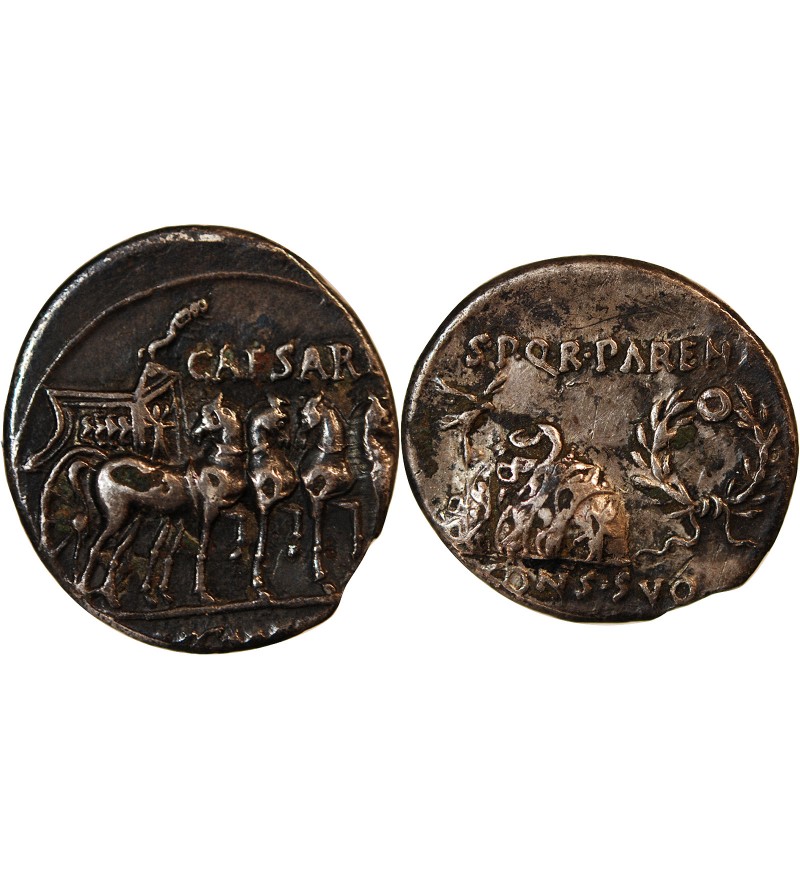 AUGUSTE - DENIER ARGENT 18 AV JC COLONIA PATRICIA