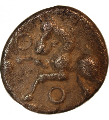 ÉDUENS, REGION DU MONT-BEUVRAY - DENIER ARGENT A LA TÊTE CASQUÉE