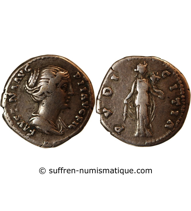 FAUSTINE JEUNE - DENIER ARGENT 148/ 152 ROME - RARE