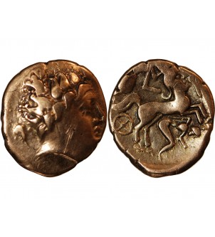 ANDECAVES, REGION D'ANGERS - STATERE ELECTRUM A L'AIGRETTE 2