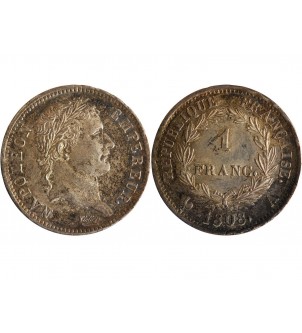 France Napoléon I  - Franc Argent - 1808 A Paris 2