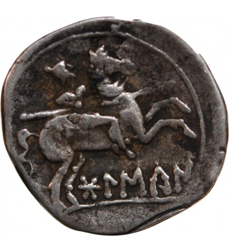 ESPAGNE, SUSSETANOS - DENIER ARGENT AU CAVALIER 150 / 120 AV JC OSCA