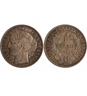 1 FRANC CERES  1849 A PARIS 2