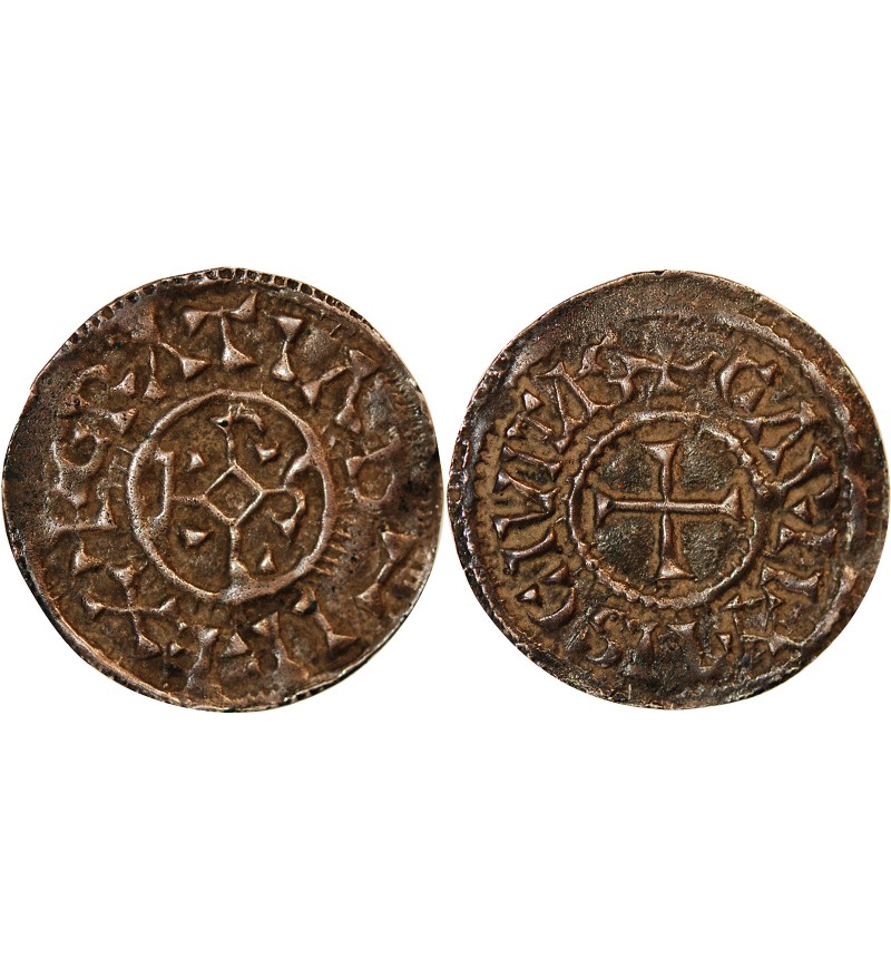 CHARLES II LE CHAUVE - DENIER ARGENT 843 / 877 CHARTRES