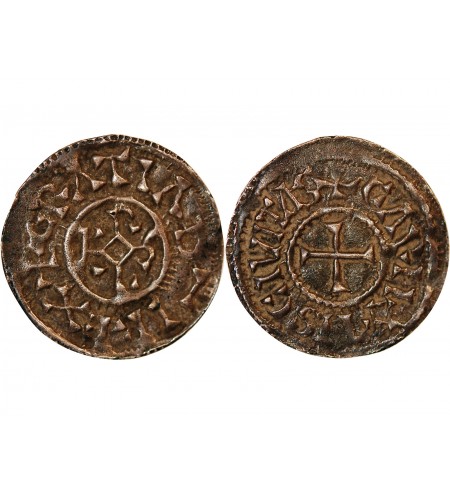 CHARLES II LE CHAUVE - DENIER ARGENT 843 / 877 CHARTRES