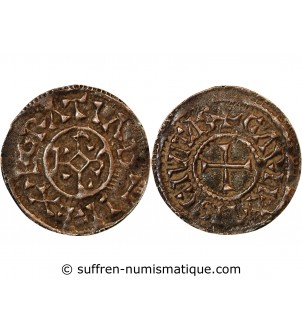 CHARLES II LE CHAUVE - DENIER ARGENT 843 / 877 CHARTRES