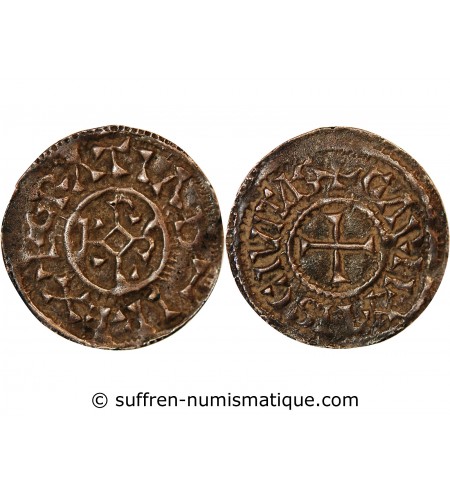 CHARLES II LE CHAUVE - DENIER ARGENT 843 / 877 CHARTRES