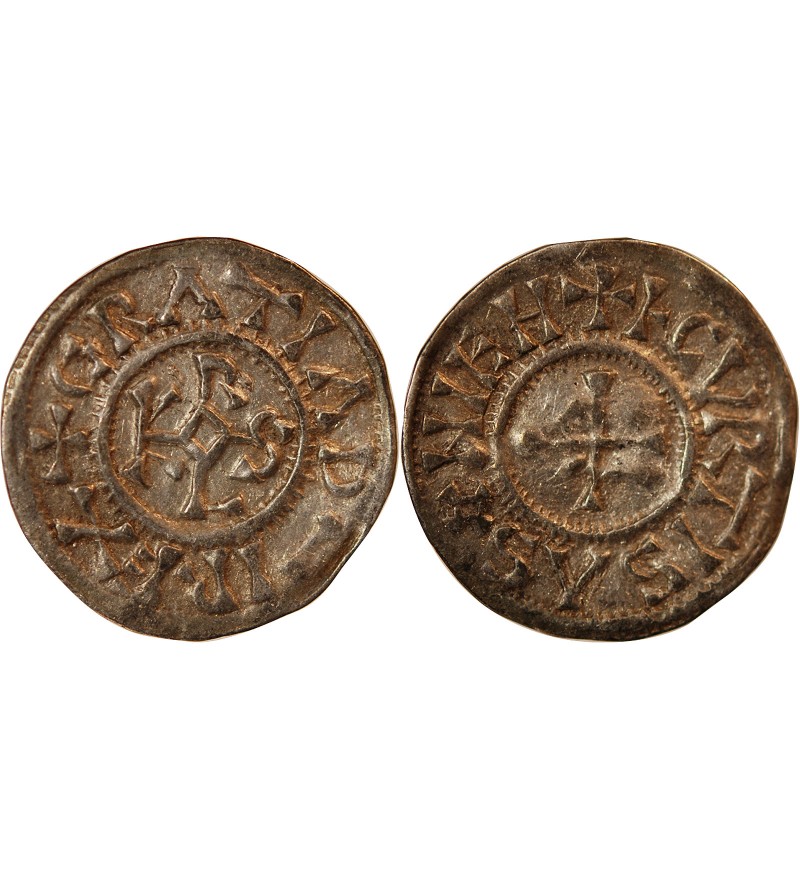 CHARLES II LE CHAUVE - DENIER ARGENT 843 / 877 SAOSNES