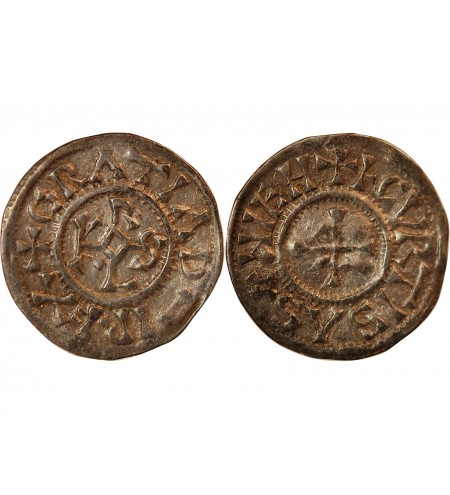 CHARLES II LE CHAUVE - DENIER ARGENT 843 / 877 SAOSNES