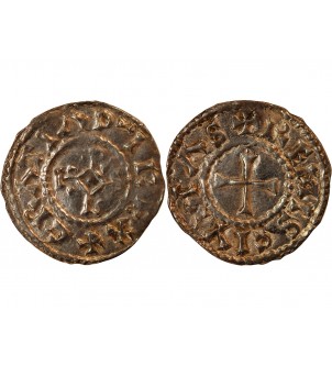 CHARLES II LE CHAUVE - DENIER ARGENT 843 / 877 REIMS 2