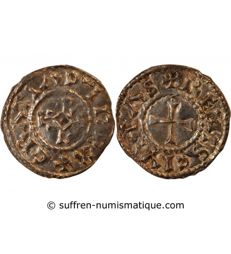 CHARLES II LE CHAUVE - DENIER ARGENT 843 / 877 REIMS