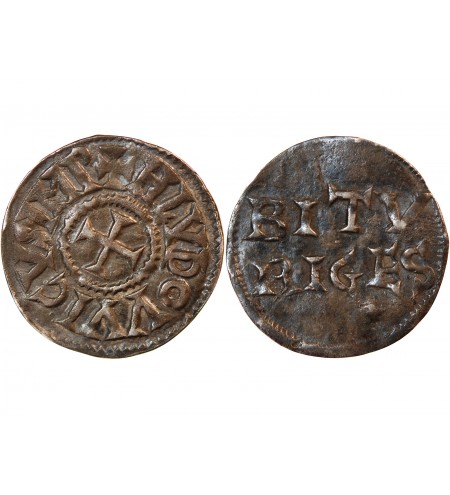 LOUIS Ier LE PIEUX - DENIER ARGENT 814 / 840 BOURGES