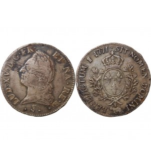 LOUIS XV﻿ - ECU A LA VIEILLE TETE 1771 PAU 2