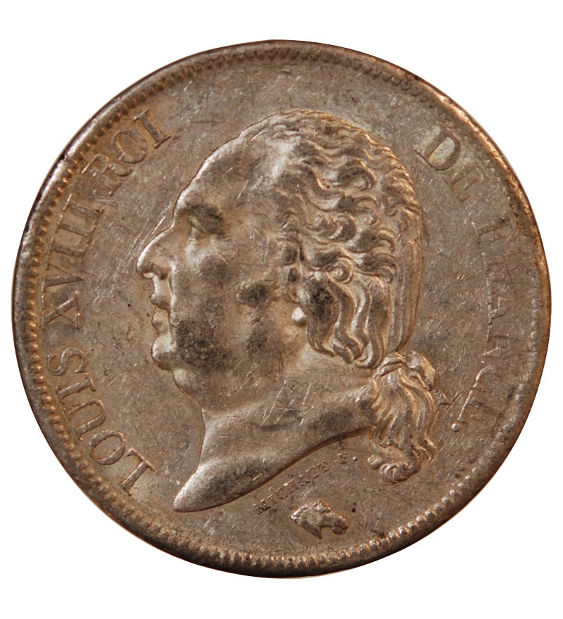 LOUIS XVIII - 5 FRANCS ARGENT 1820 A PARIS