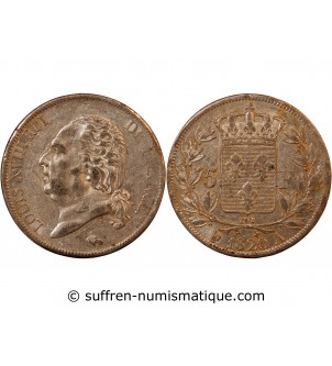 LOUIS XVIII - 5 FRANCS ARGENT 1820 A PARIS