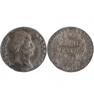 France Napoléon I - 1/2 Franc Argent - An 13 A Paris 2