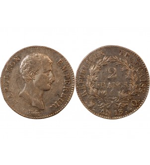 NAPOLEON Ier - 2 FRANCS AN 13 Q PERPIGNAN "calendrier révolutionnaire" 2