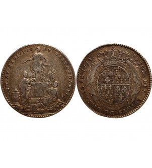France JETONS DES ETATS DE BRETAGNE LOUIS XV 1754 RENNES DANIEL N°102 2