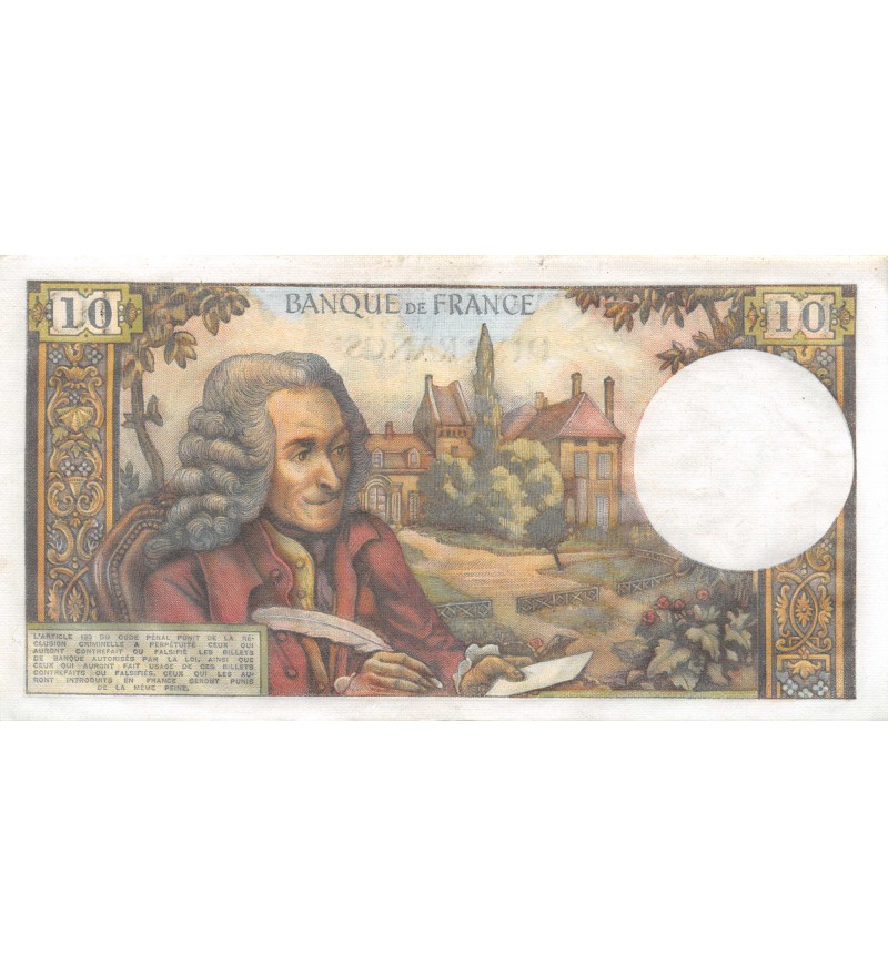 FRANCE, VOLTAIRE - 10 FRANCS 02/08/1973 - SÉRIE E.912