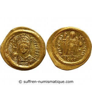 JUSTINIEN Ier﻿﻿ - SOLIDUS OR CONSTANTINOPLE