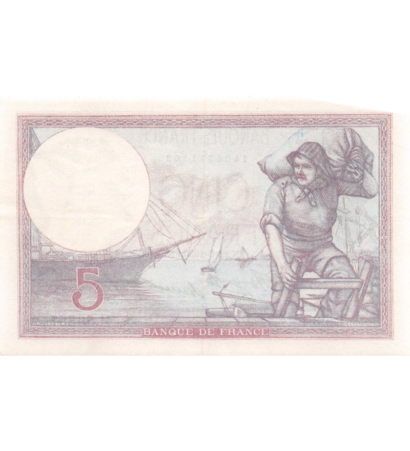 FRANCE - 5 FRANCS VIOLET 22/06/1933 - SÉRIE M.56357