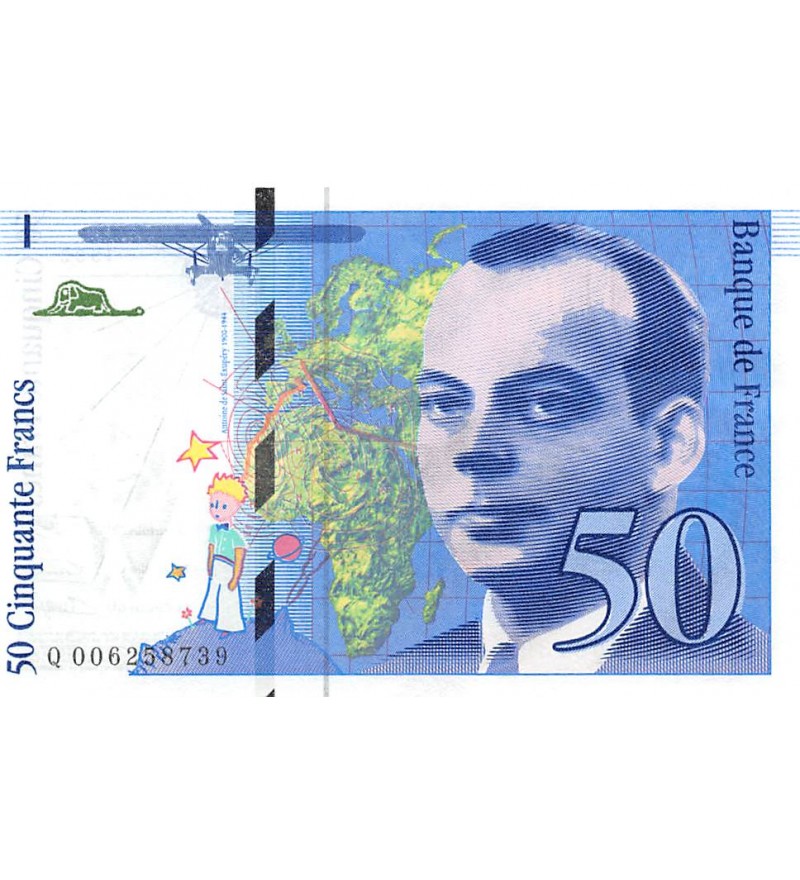 FRANCE, SAINT-EXUPERY - 50 FRANCS 1993 - SÉRIE Q.006