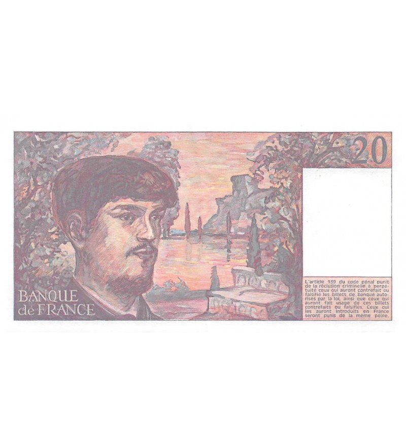 FRANCE, DEBUSSY - 20 FRANCS 1984 - SÉRIE M.013