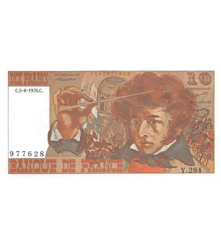 FRANCE, BERLIOZ - 10 FRANCS 05/08/1976 - SÉRIE Y.294