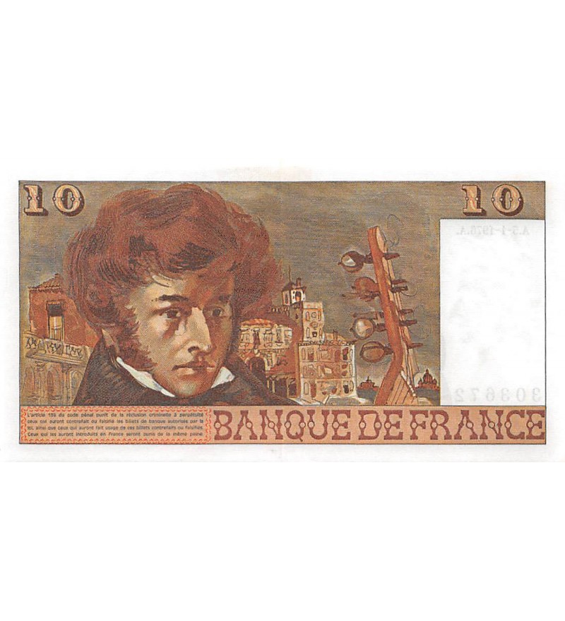 FRANCE, BERLIOZ - 10 FRANCS 05/01/1976 - SÉRIE N.283