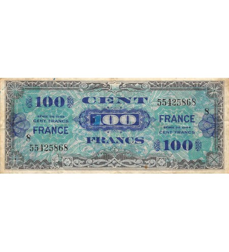 FRANCE - 100 FRANCS IMPRESSION AMÉRICAINE 1945 - SÉRIE 8
