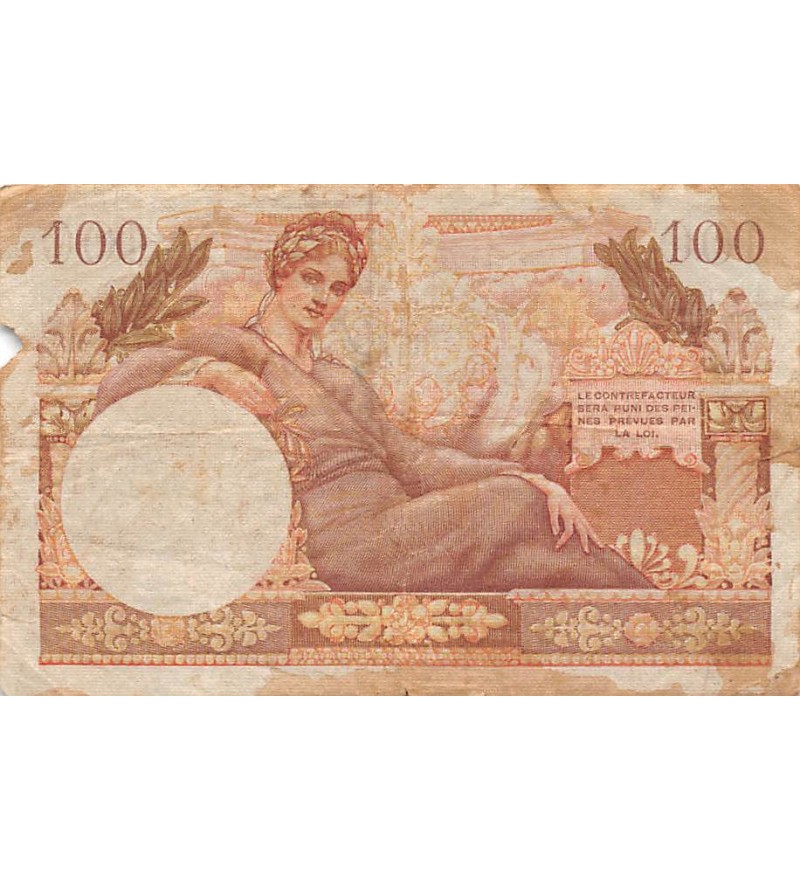 TRÉSOR FRANÇAIS, TERRITOIRES OCCUPÉS - 100 FRANCS 1947 - SÉRIE K.2