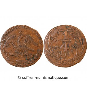 MEXIQUE - 1/4 REAL 1836 MEXICO