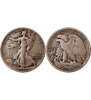 USA - 1/2 DOLLAR ARGENT "Walking Liberty " 1942 S SAN FRANCISCO 2