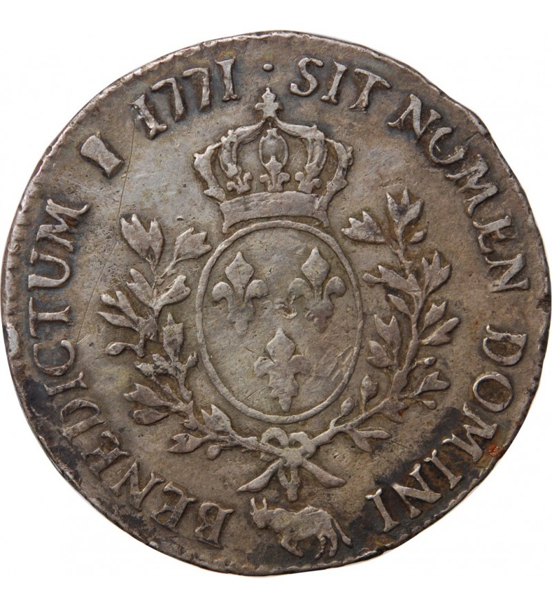 LOUIS XV﻿ - ECU A LA VIEILLE TETE 1771 PAU