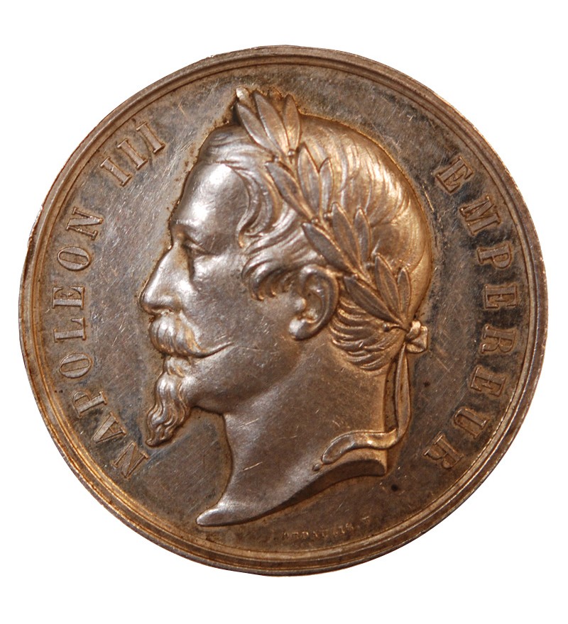 NAPOLÉON III, INSTRUCTION PUBLIQUE ET DES CULTES - MÉDAILLE ARGENT 1862