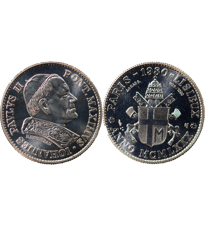 JEAN PAUL II, Editions Laleta - MÉDAILLE ARGENT 1980