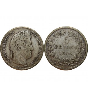 5 FRANCS LOUIS PHILIPPE 1834 M TOULOUSE 2