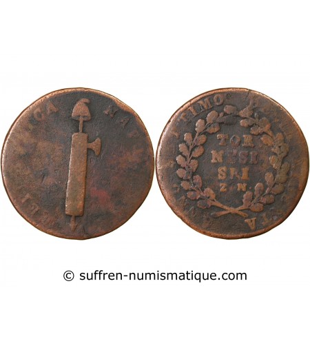 ITALIE, ROYAUME DE NAPLES, NAPOLEON Ier - 6 TORNESI (1799)