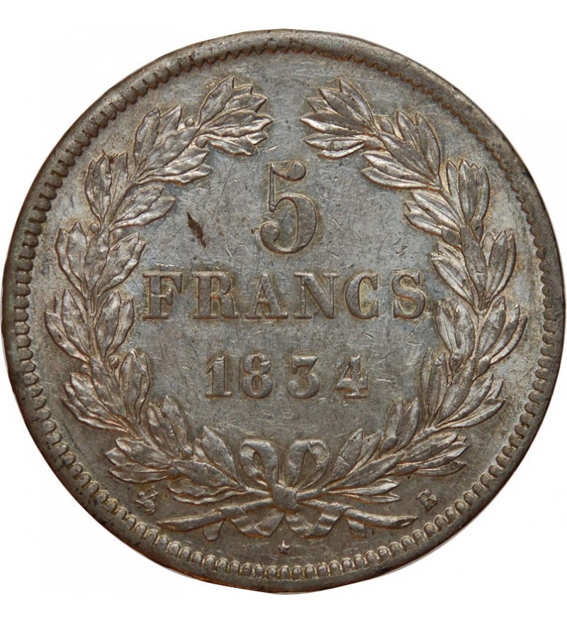 5 FRANCS LOUIS PHILIPPE 1834 B ROUEN