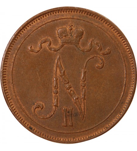 FINLANDE, NICOLAS II - 10 PENNIA 1917