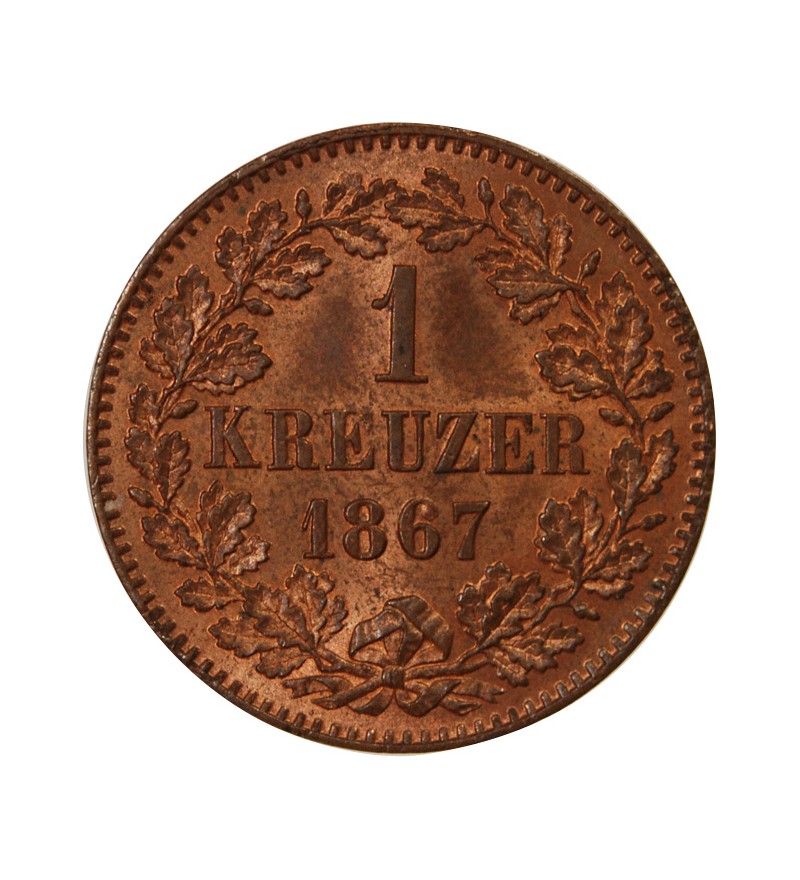 ALLEMAGNE, BADE, FRIEDRICH I - 1 KREUZER 1867
