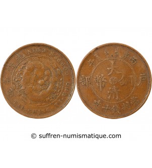 CHINE, HUPEH - 10 CASH 1906