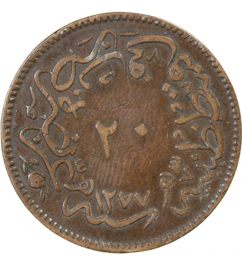 EMPIRE OTTOMAN, ABDUL AZIZ - 20 PARA 1277 (1861)