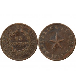 CHILI - 1 CENTAVO 1853 2