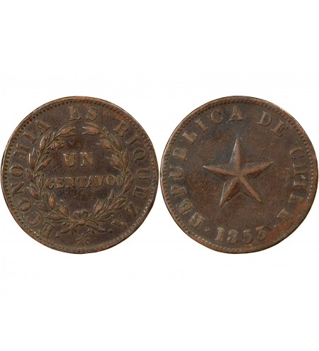 CHILI - 1 CENTAVO 1853