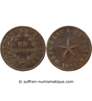 CHILI - 1 CENTAVO 1853